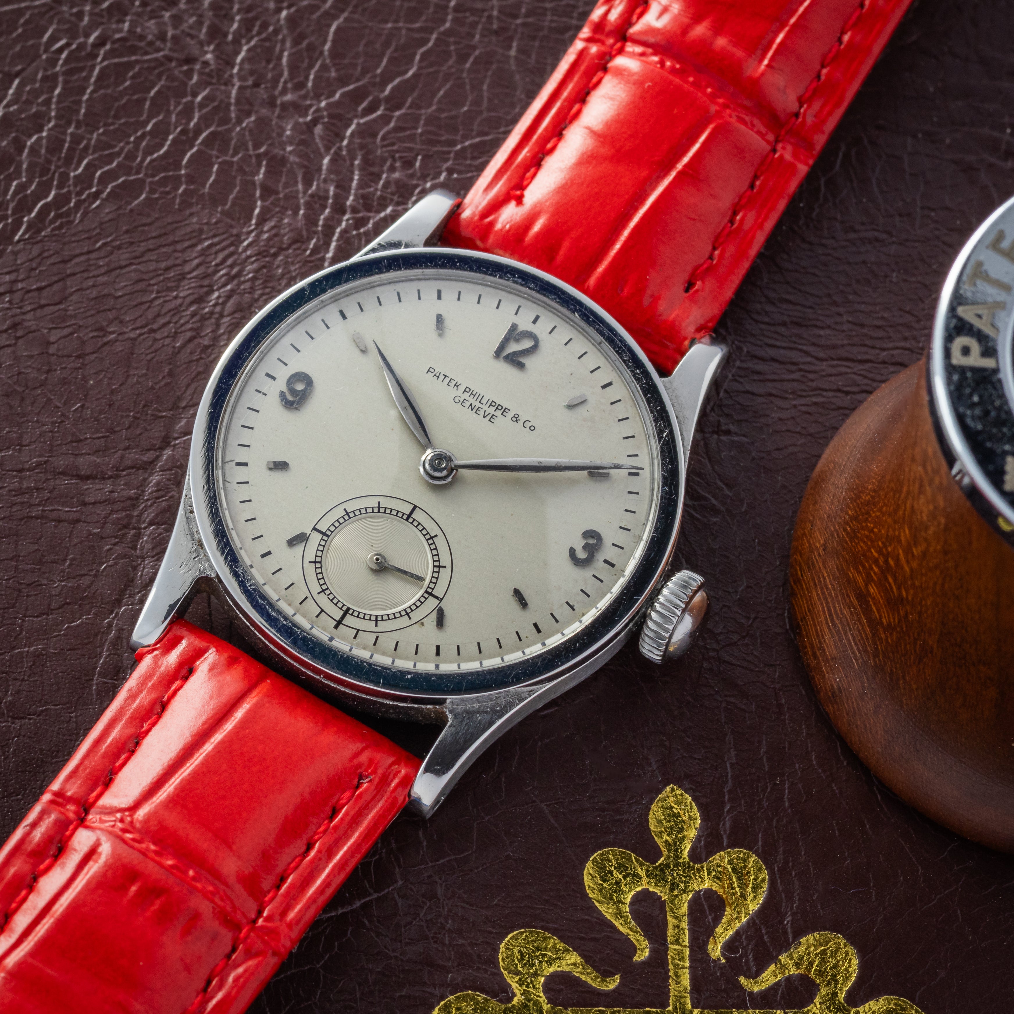 Patek - 96A - 1932-1935 <br>Long Signature - Steel <br>Very Early Example