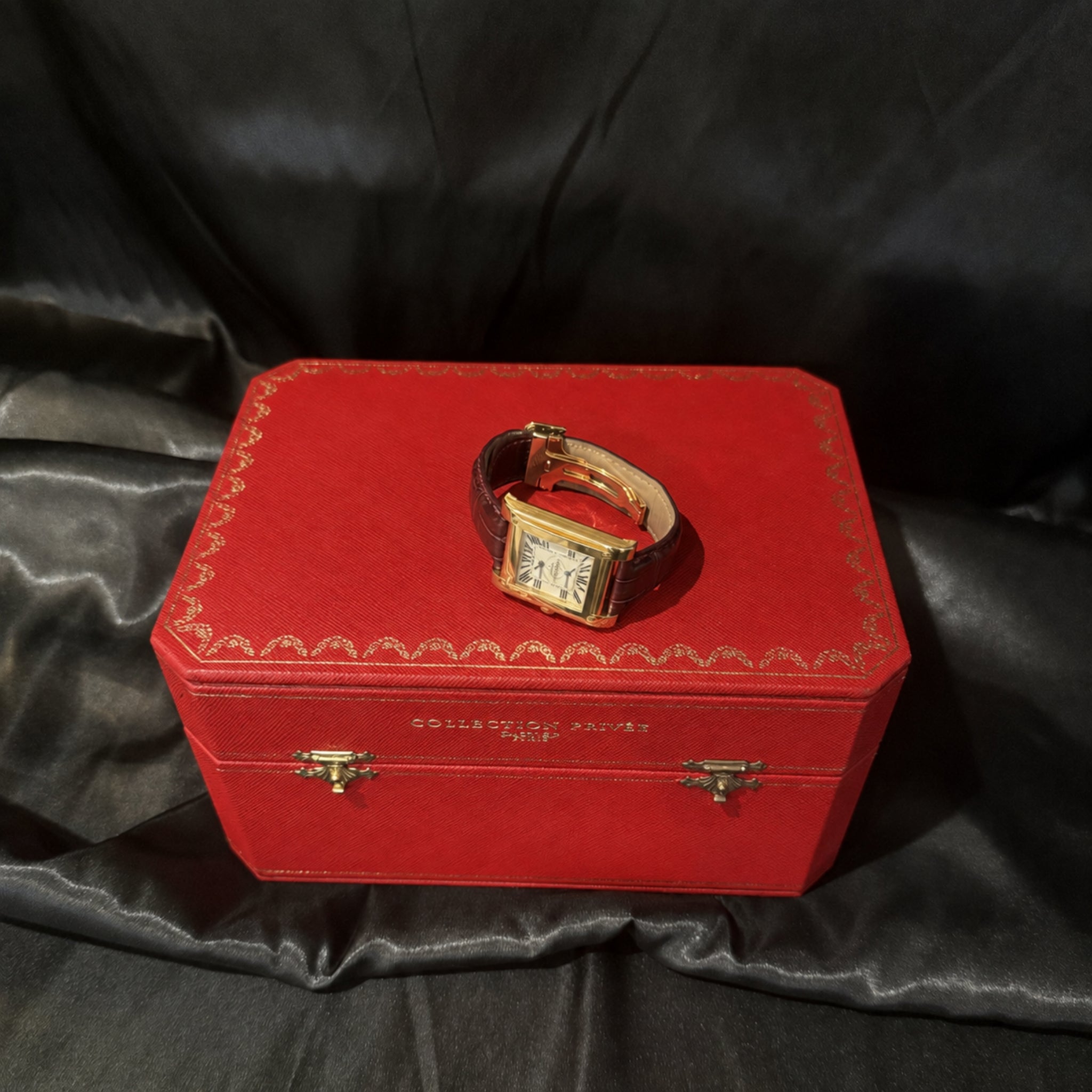 Cartier Tank à Vis Dual Time CPCP Ref. 2551, 2006, Box & Papers