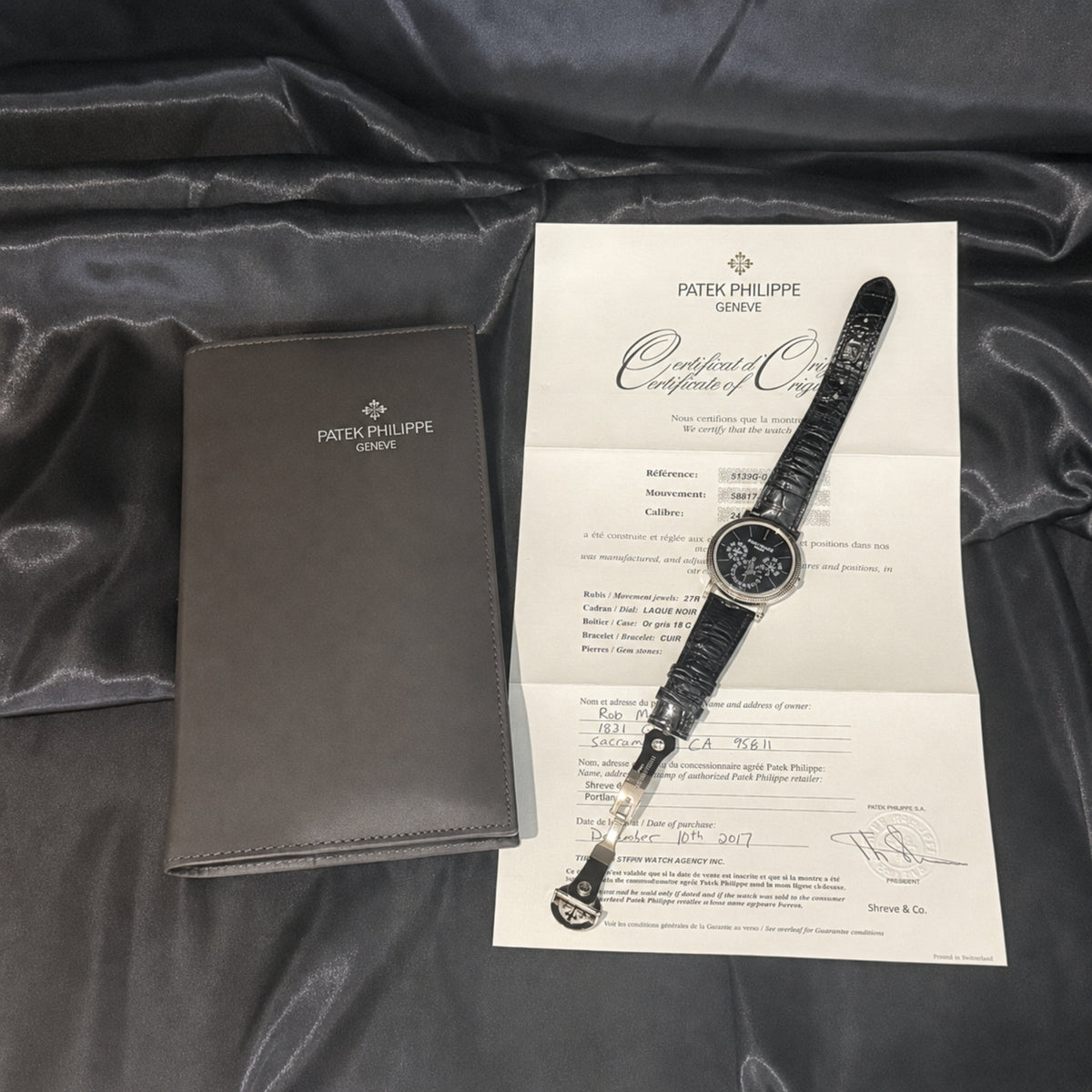 Patek Philippe Ref. 5139G-010 Perpetual Calendar in White Gold with Black Dial Full Set
