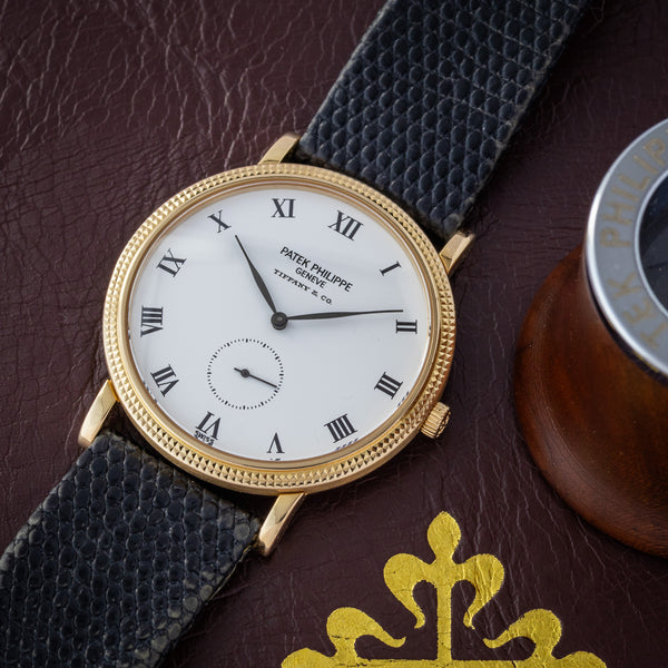 Patek Philippe Ref. 3919J “Clous de Paris” Calatrava with Tiffany & Co. Dial, 1998