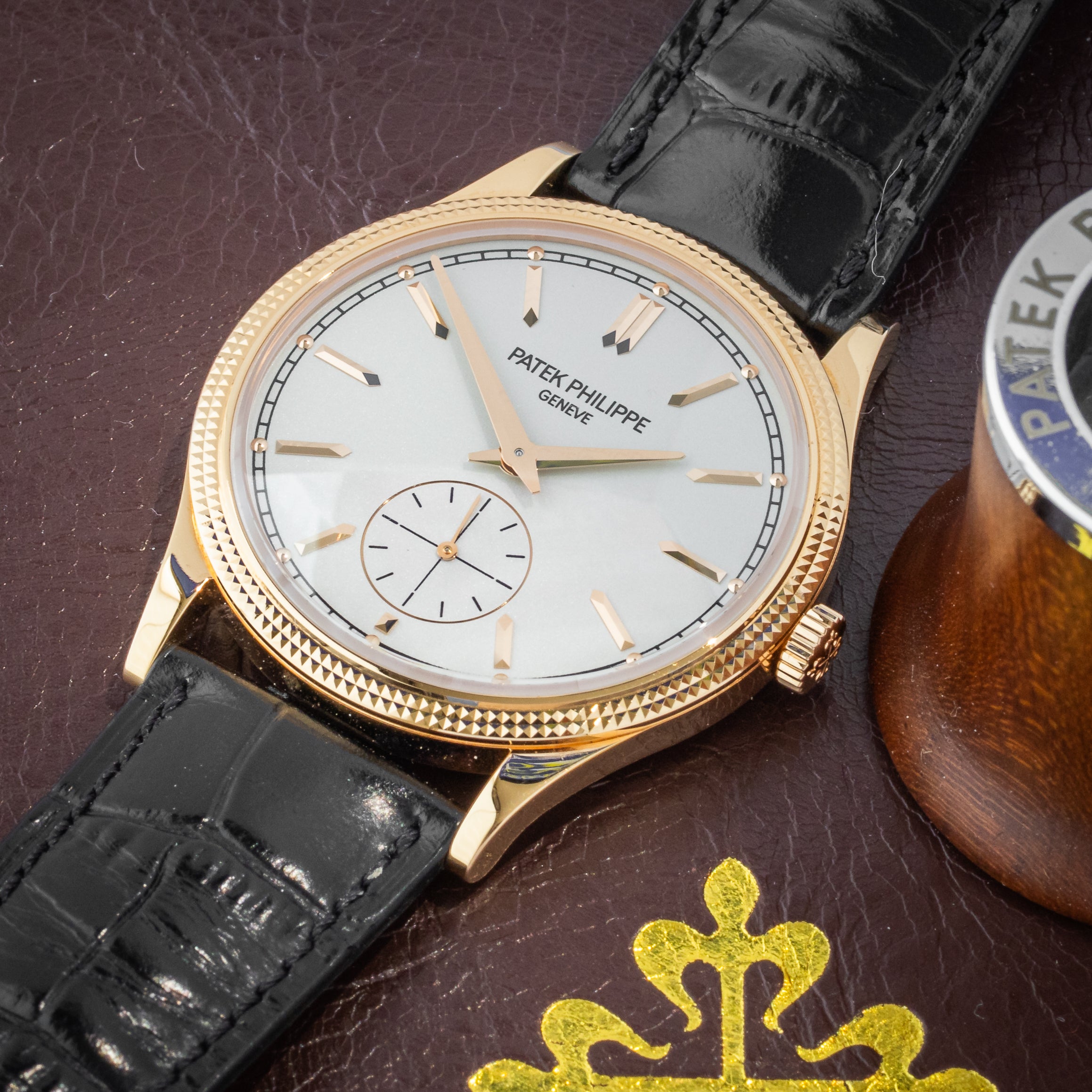 Patek Philippe <br>Reference 6119R-001 - 2021 <br>Rose Gold "Clous de Paris" Calatrava <br>Certificate of Origin and Full Set