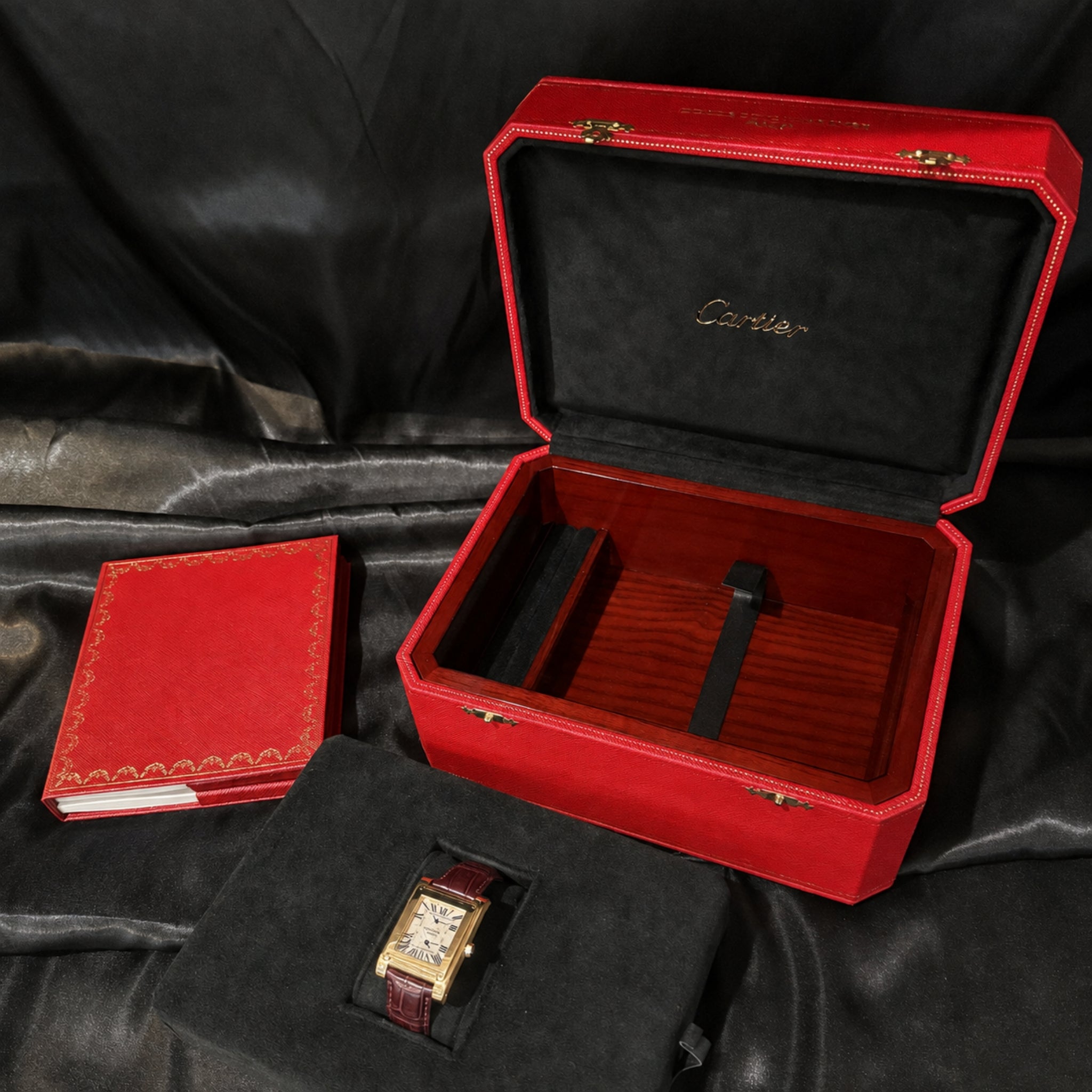 Cartier Tank à Vis Dual Time CPCP Ref. 2551, 2006, Box & Papers